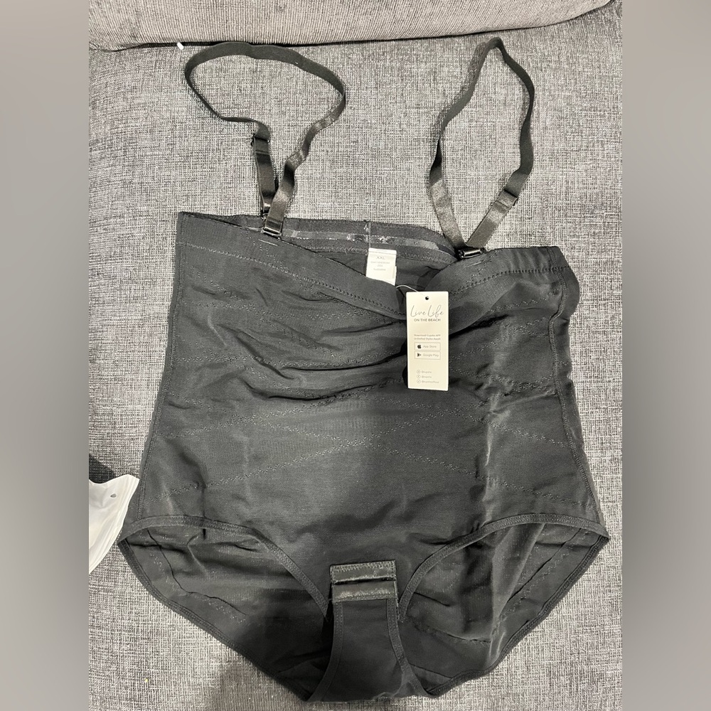NWT Cupshe Black High Waisted Shapewear Bodysuit - Size XXL